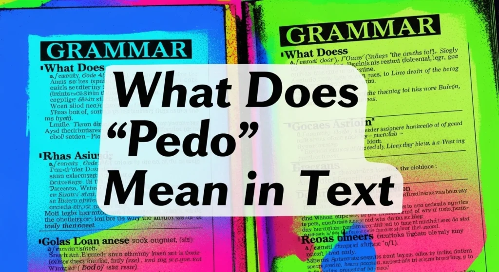 What Does “Pedo” Mean in Text