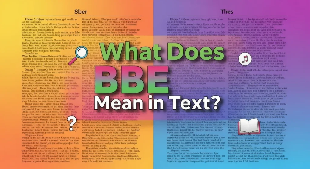 What Does BBE Mean in Text