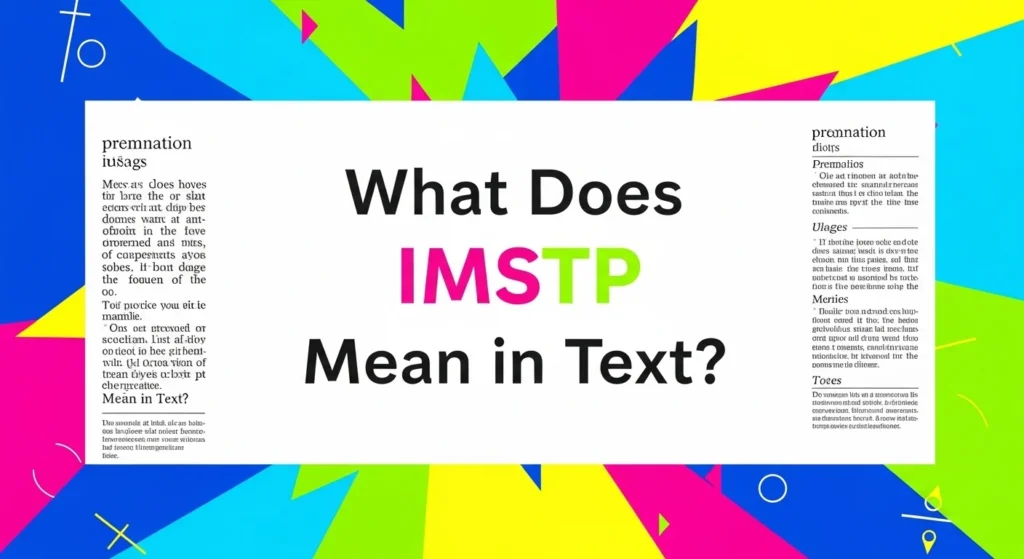 What Does IMSTP Mean in Text