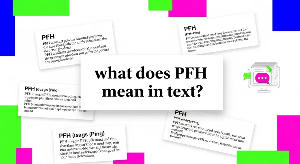what does pfh mean in text