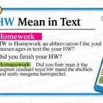 HW Mean in Text