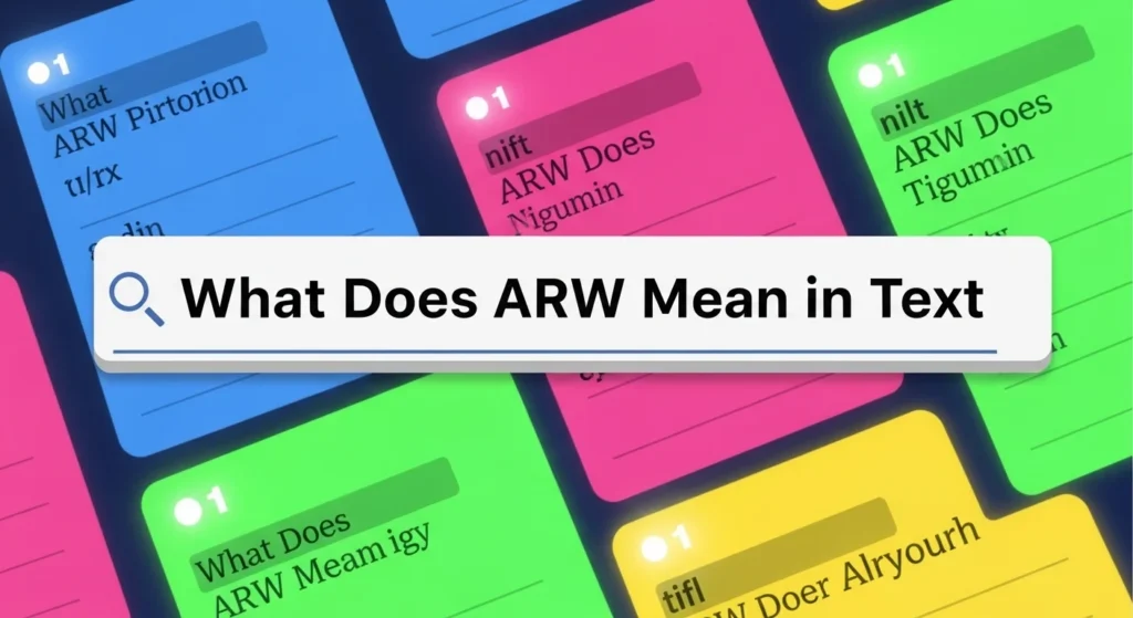 What Does ARW Mean in Text