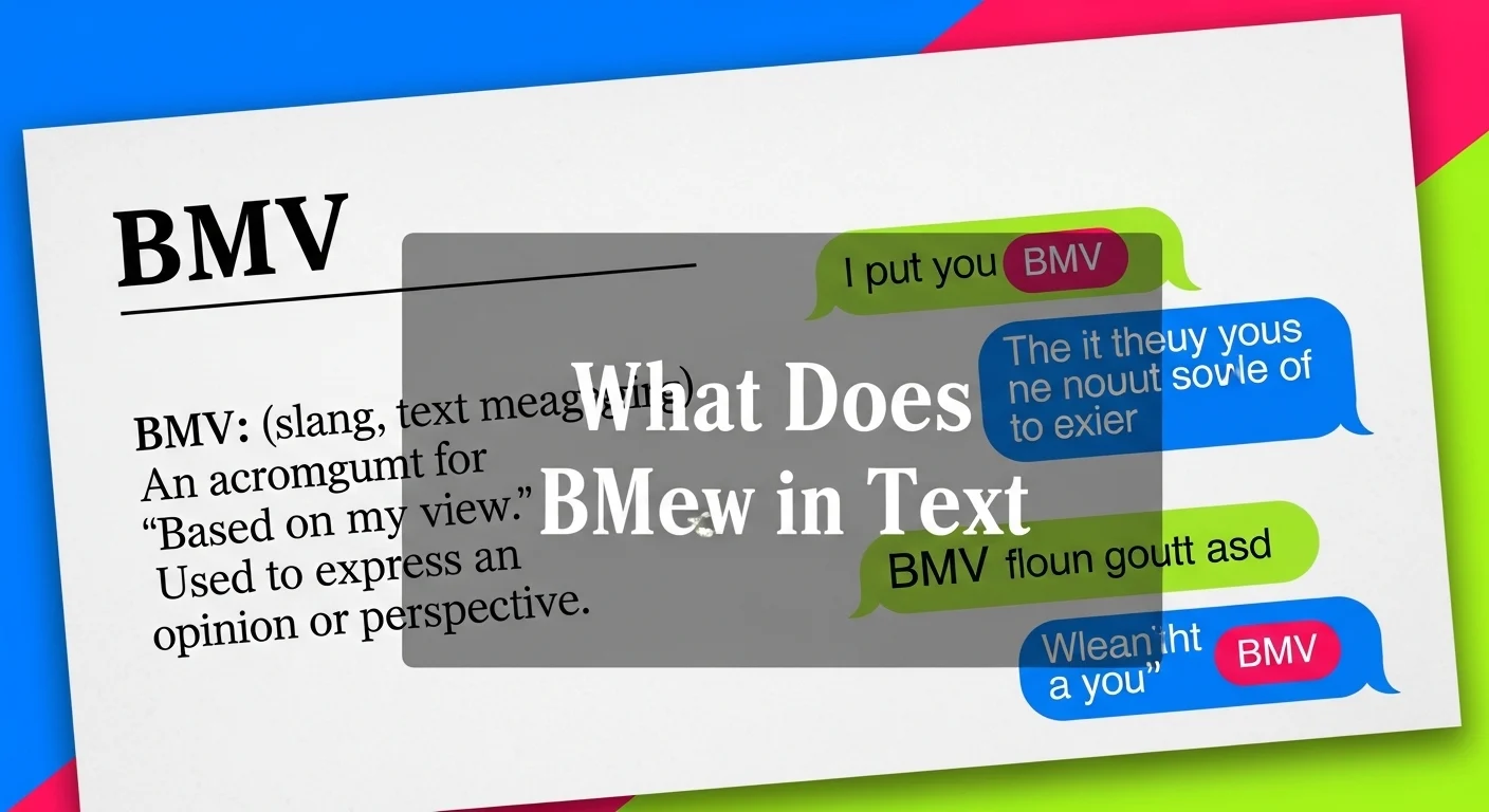 What Does BMV Mean in Text