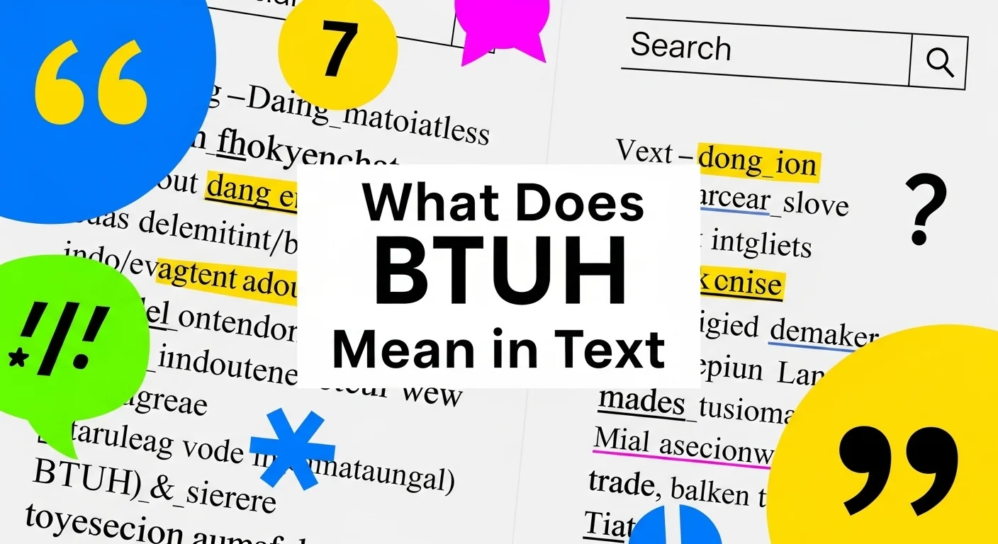 What Does BTUH Mean in Text