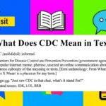 What Does CDC Mean in Text