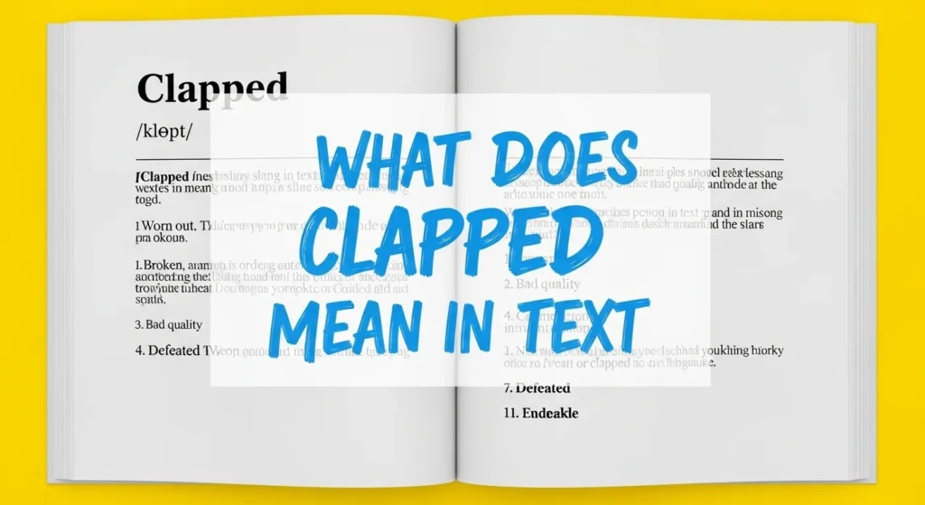 What Does Clapped Mean in Text