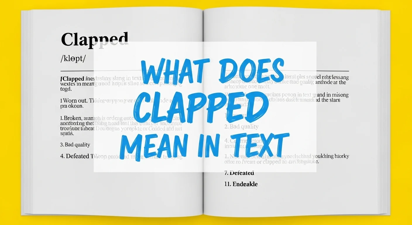 What Does Clapped Mean in Text