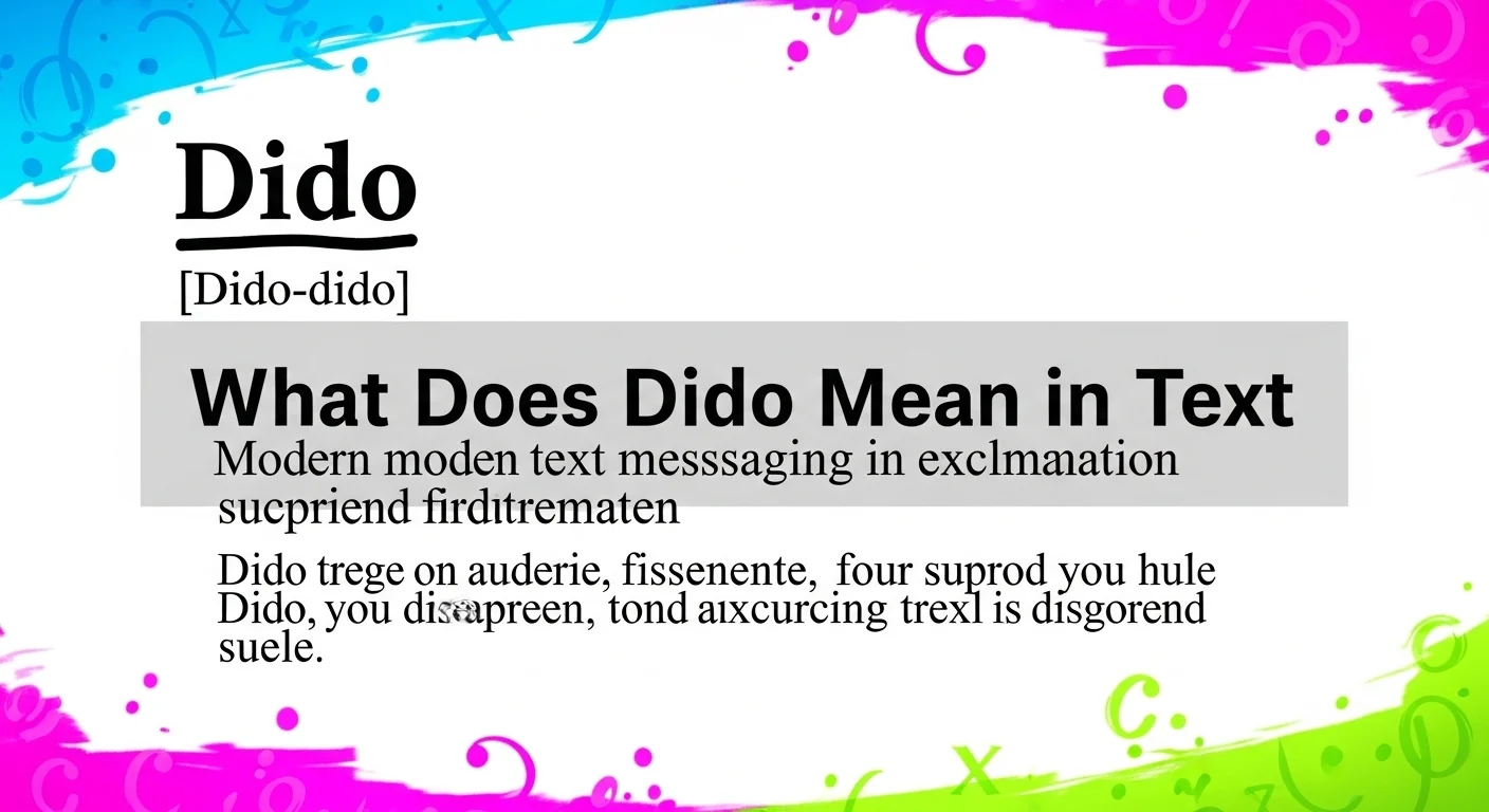 What Does Dido Mean in Text? Full Meaning, Usage, and Real-Life Examples Explained