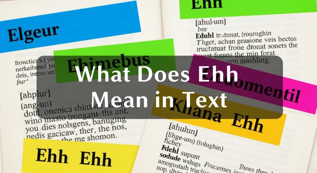 What Does Ehh Mean in Text