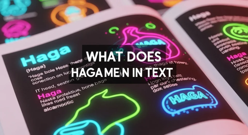 What Does Haga Mean in Text