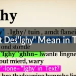 What Does “Ighy” Mean in Text