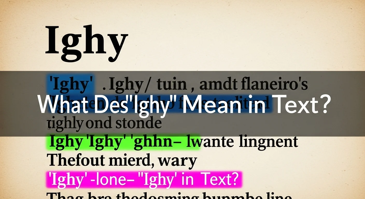 What Does “Ighy” Mean in Text
