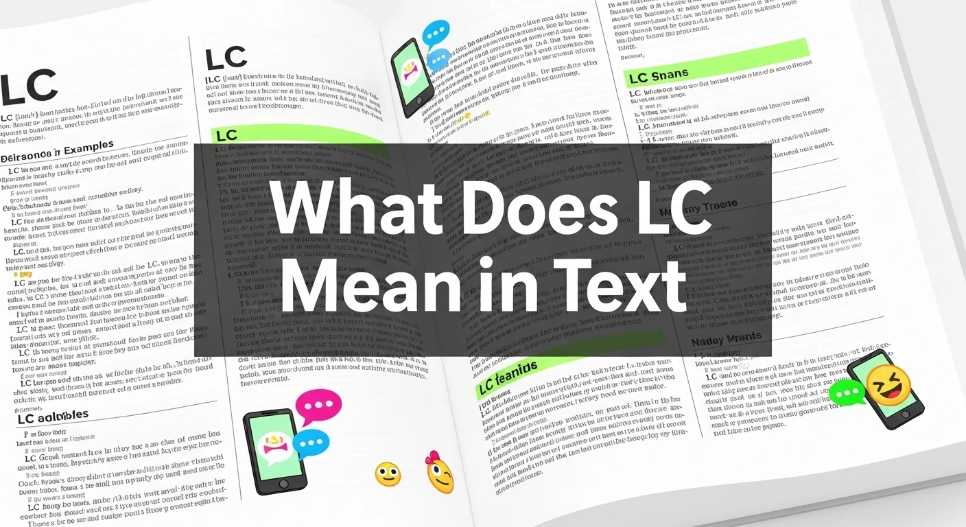 What Does LC Mean in Text