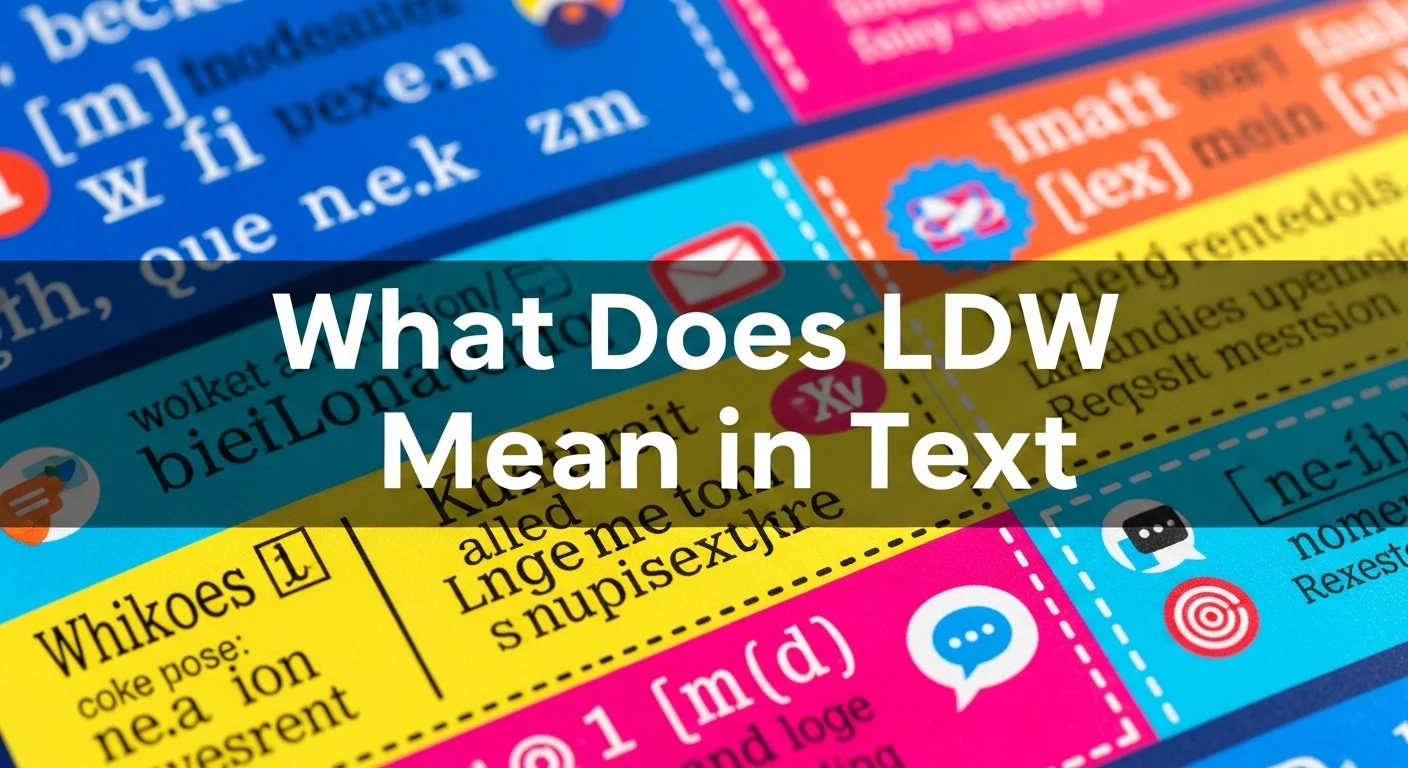 What Does LDW Mean in Text