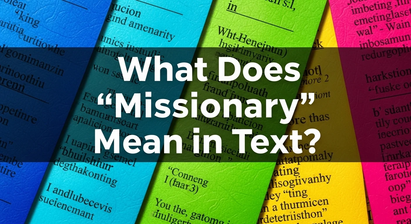 What Does “Missionary” Mean in Text