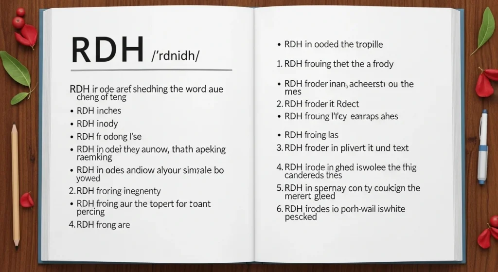 What Does RDH Meaning