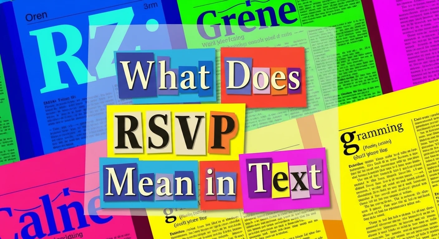 What Does RSVP Mean in Text