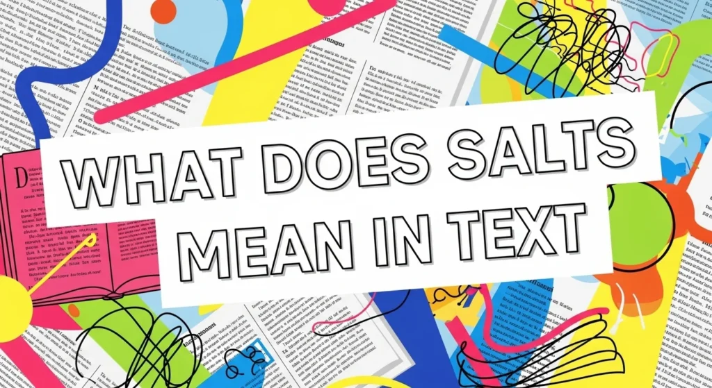 What Does Salts Mean in Text