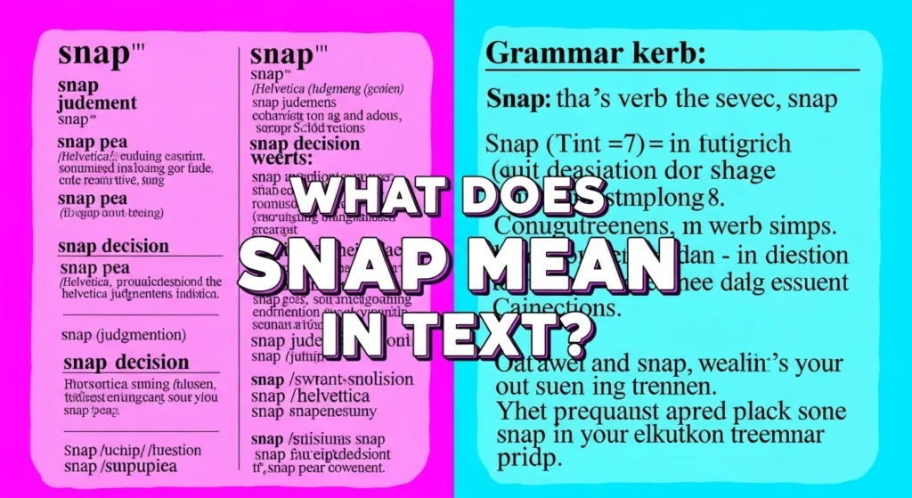 What Does Snap Mean in Text
