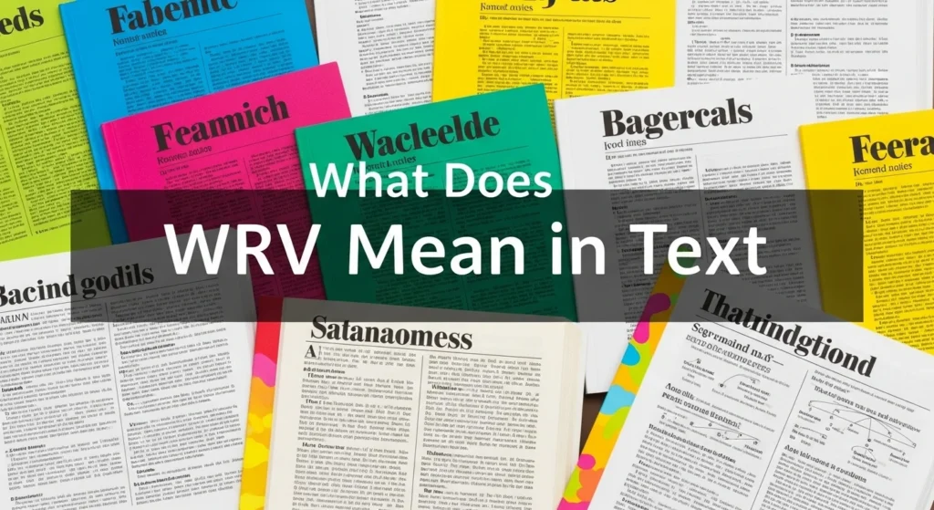 What Does WRV Mean in Text