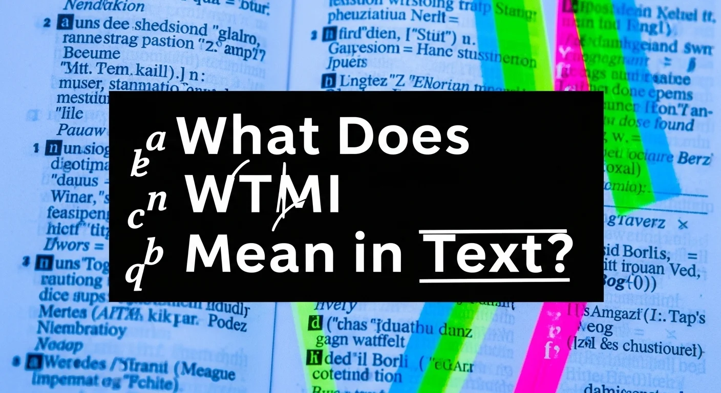 What Does WTMI Mean in Text