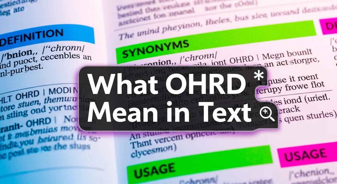 What OHRD Mean in Text