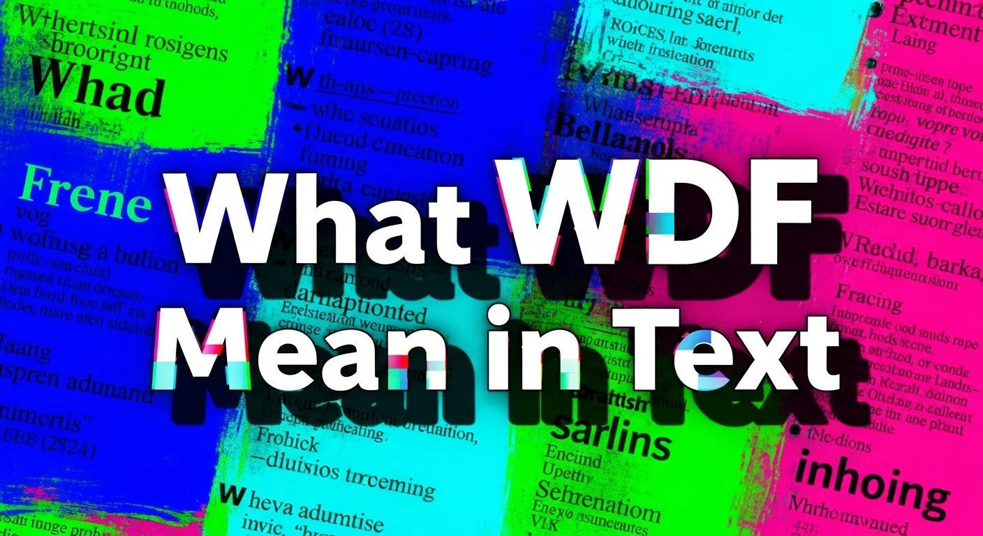 What WDF Mean in Text