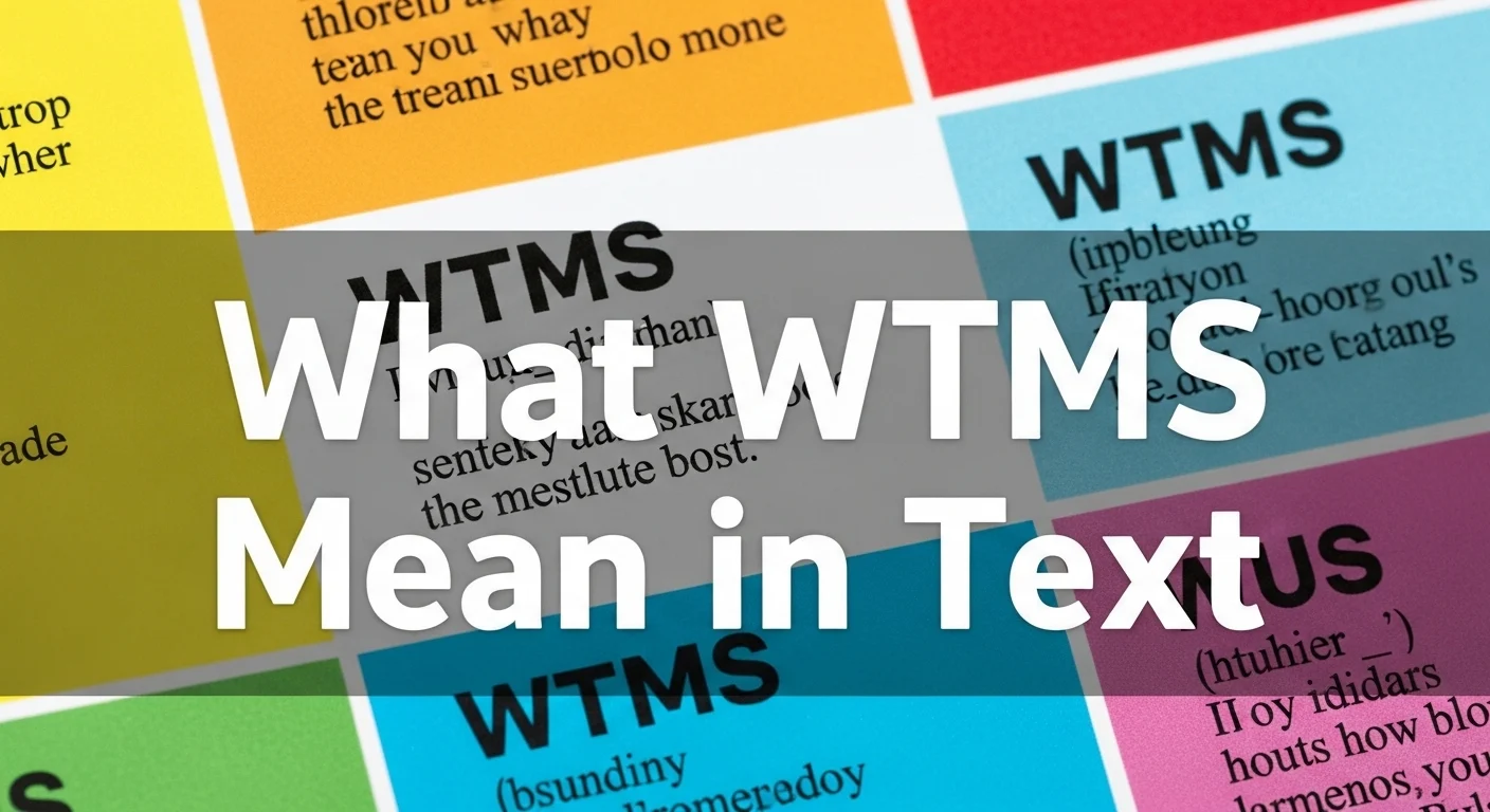 What WTMS Mean in Text