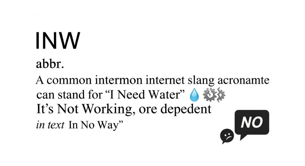 What Does INW Mean in Text