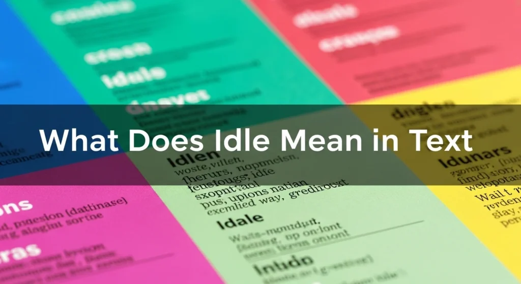What Does Idle Mean in Text