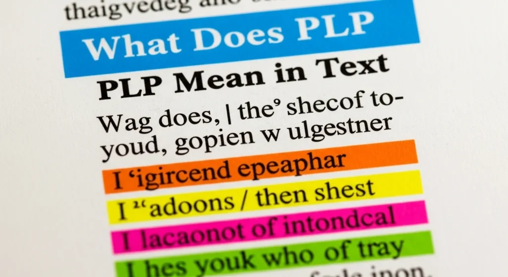 What Does PLP Mean in Text