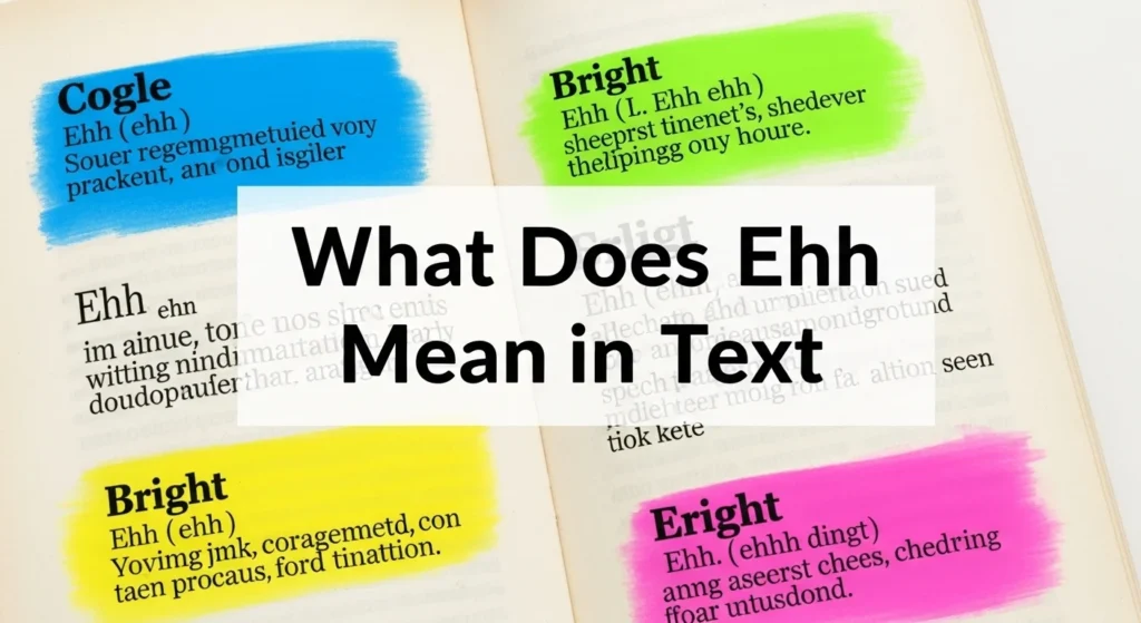 What Does Ehh Mean in Text