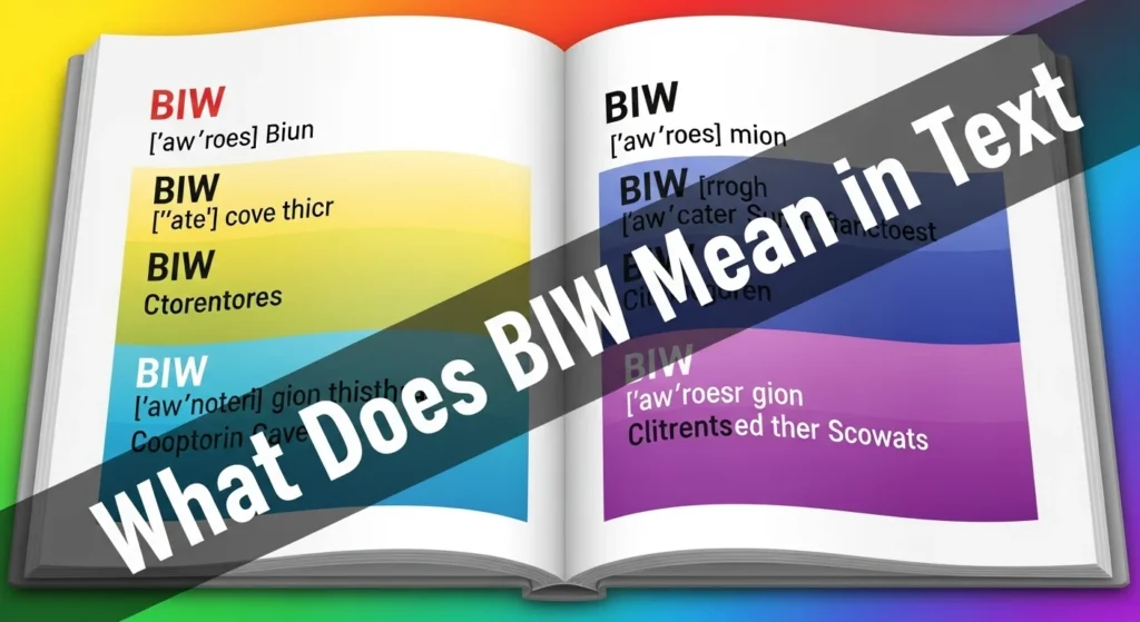 What Does BIW Mean in Text