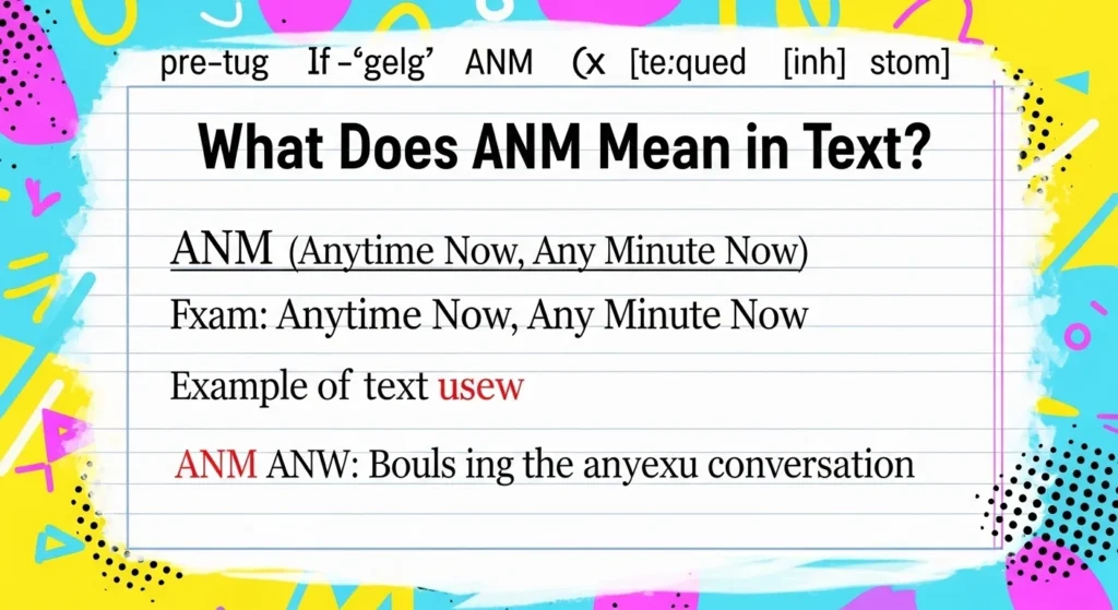 What Does ANM Mean in Text
