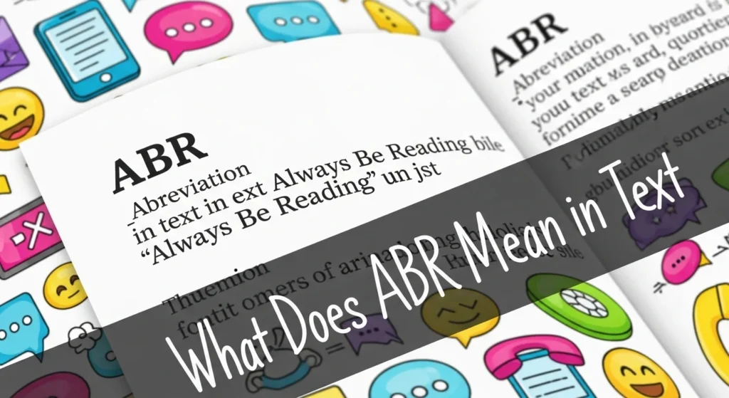 What Does ABR Mean in Text