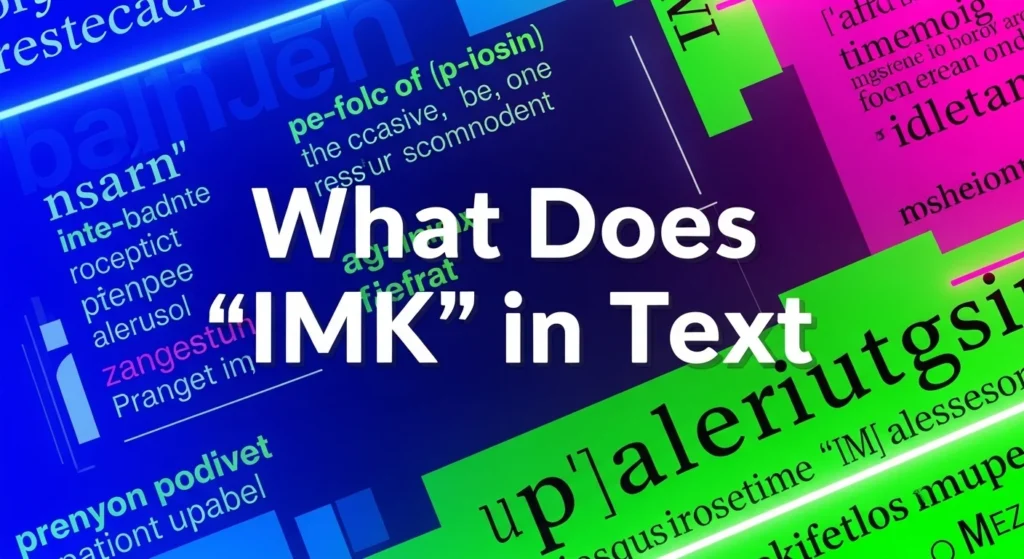 What Does “IMK” Mean in Text