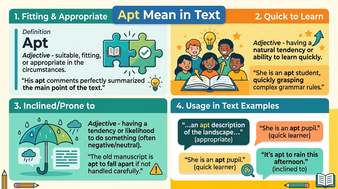 Apt Mean in Text