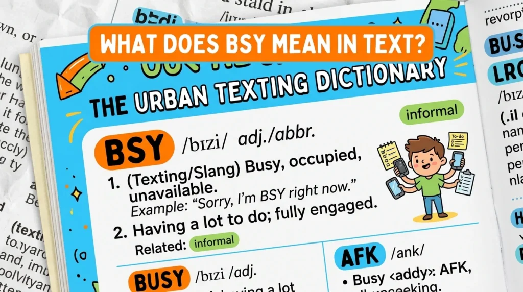What Does BSY Mean in Text