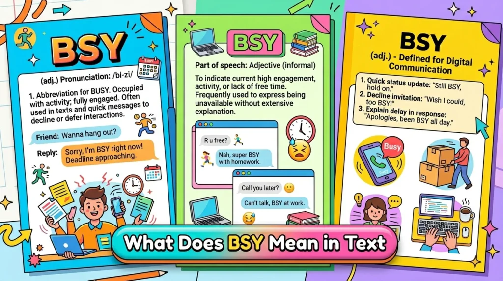 What Does BSY Meaning