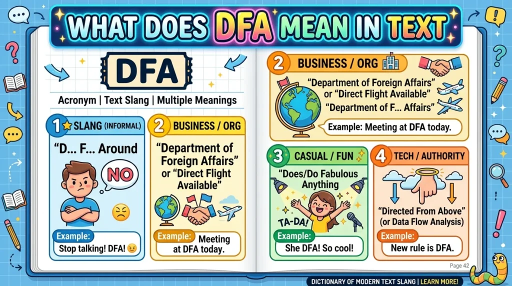 What Does DFA Mean in Text