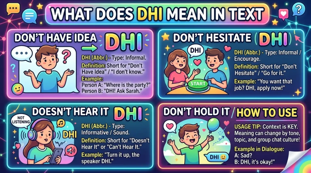 What Does DHI Mean in Text