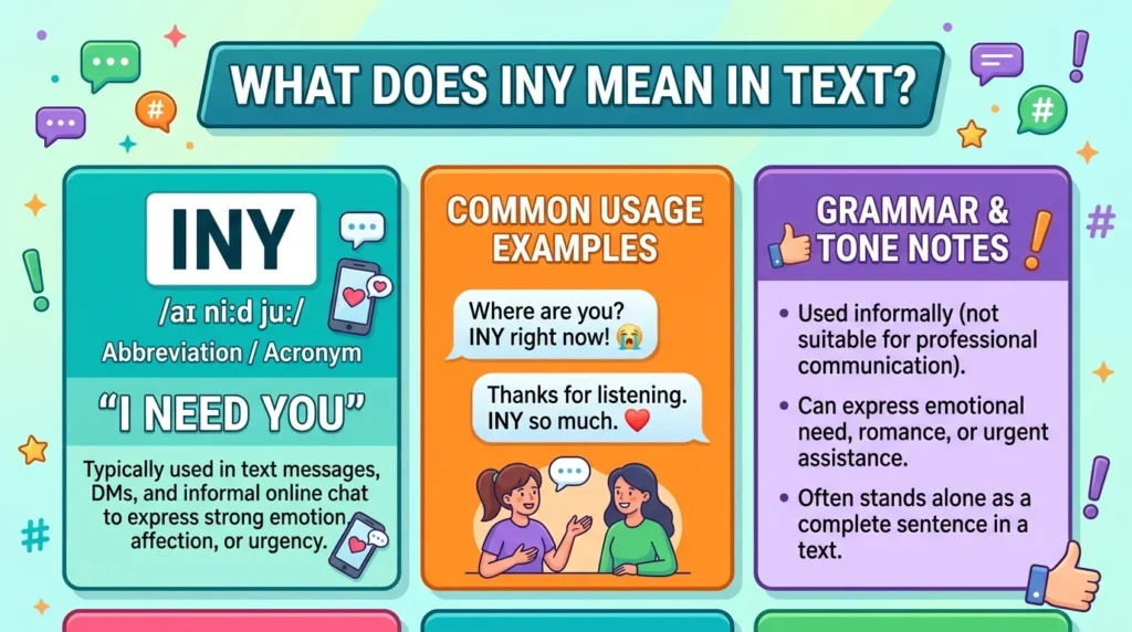 What Does INY Mean in Text