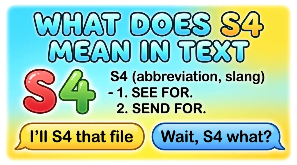 What Does S4 Meaning