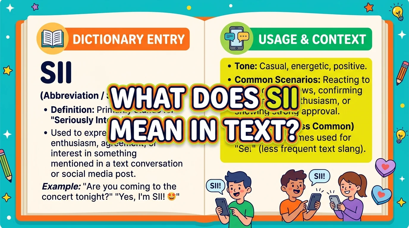What Does SII Mean in Text