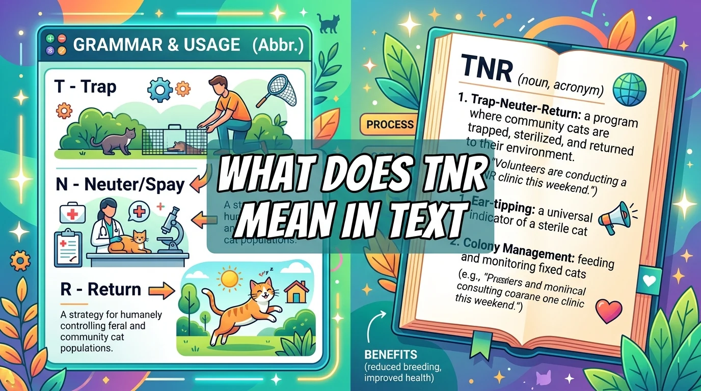 What Does TNR Mean in Text