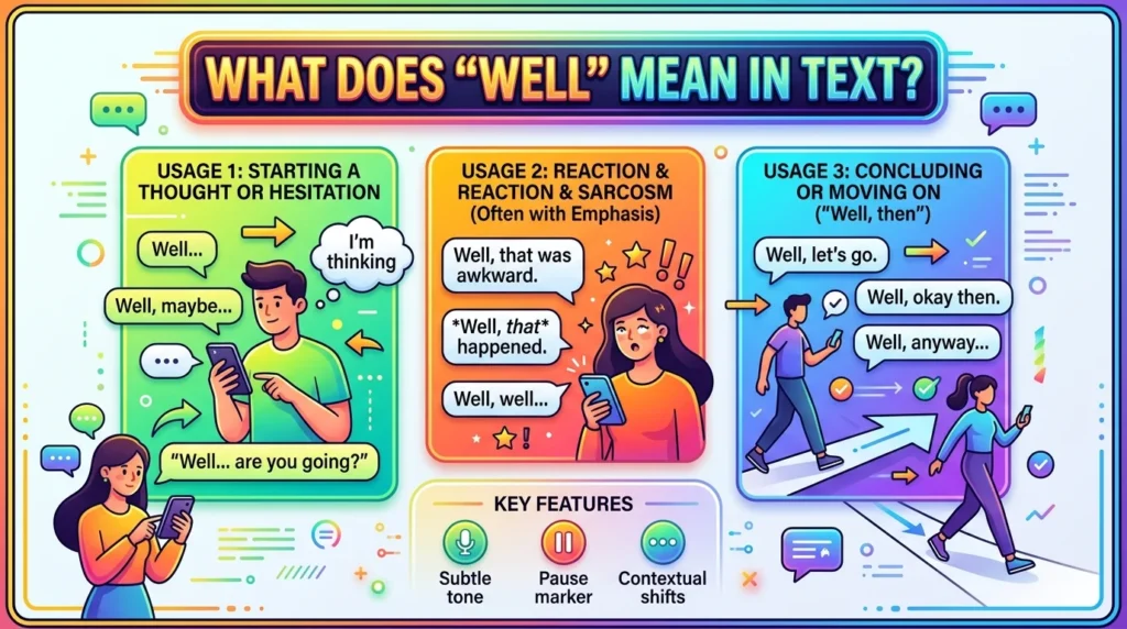 What Does “Well” Mean in Text