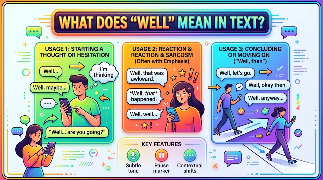 What Does “Well” Mean in Text