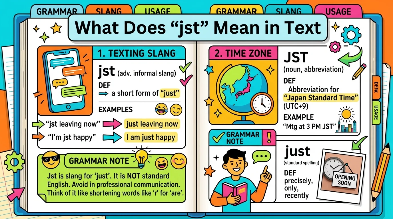 What Does “jst” Mean in Text