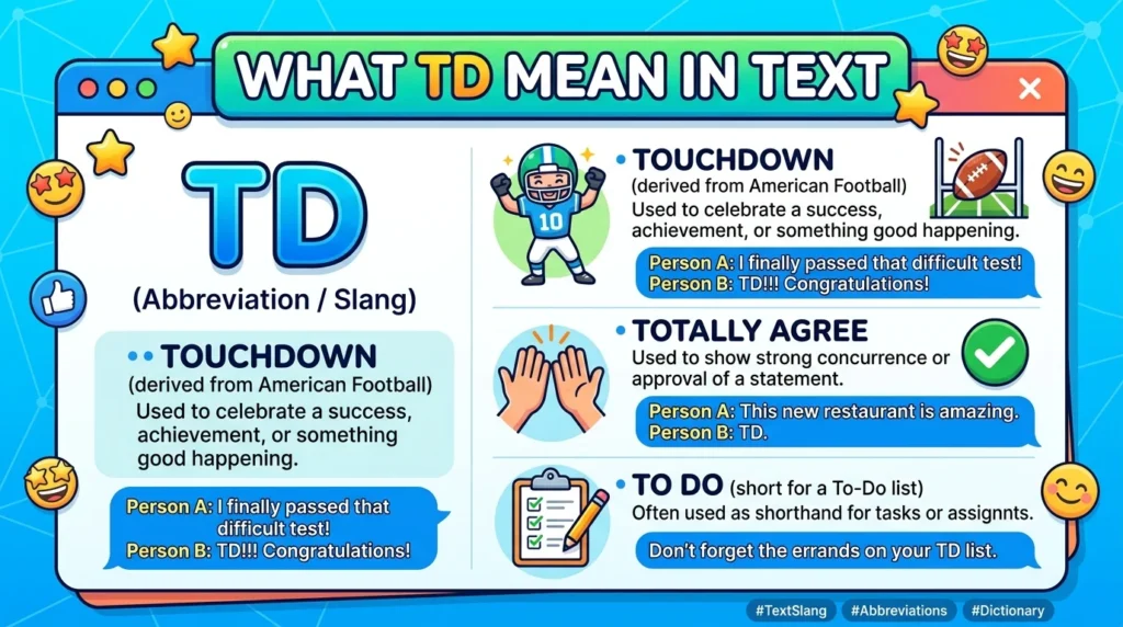 What TD Mean in Text