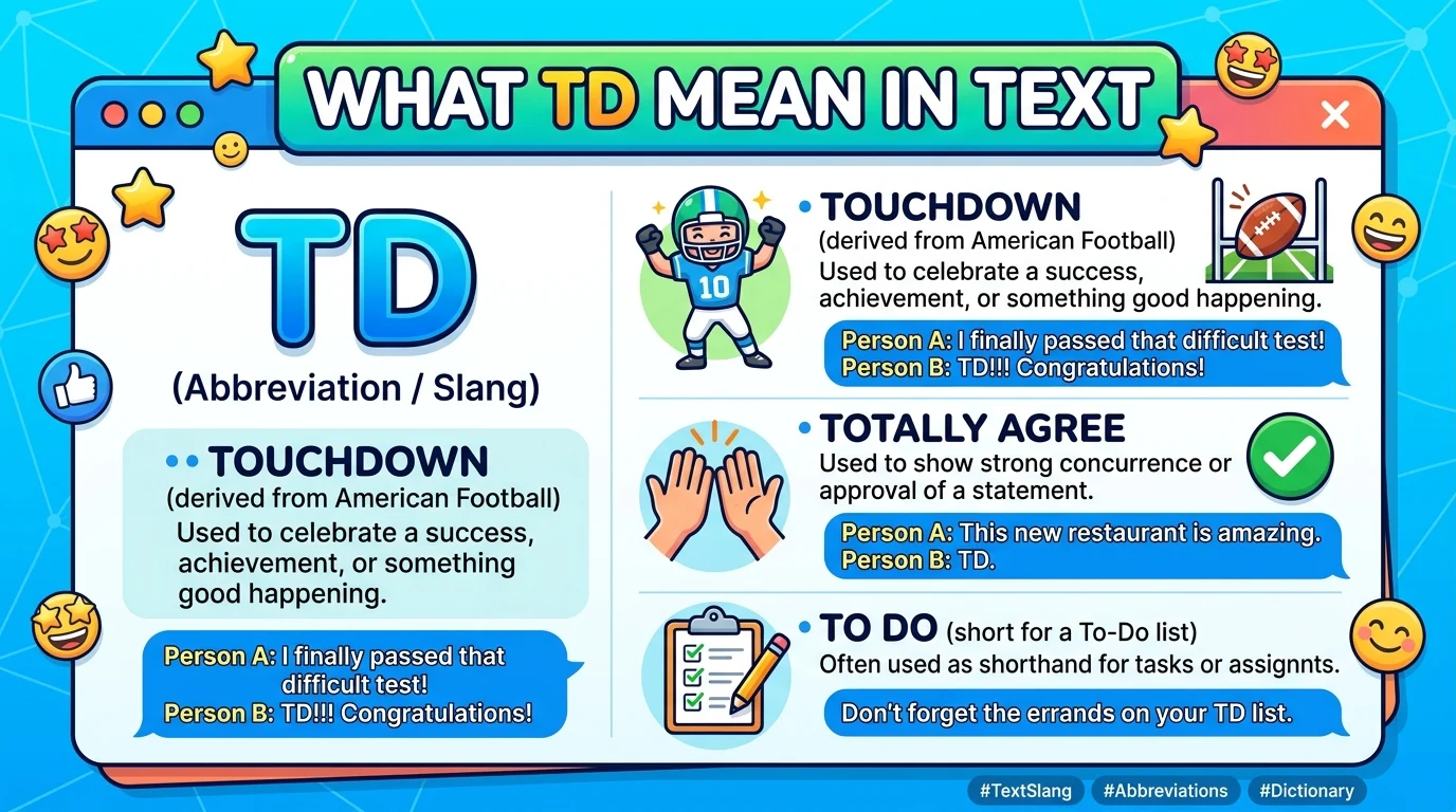 What TD Mean in Text